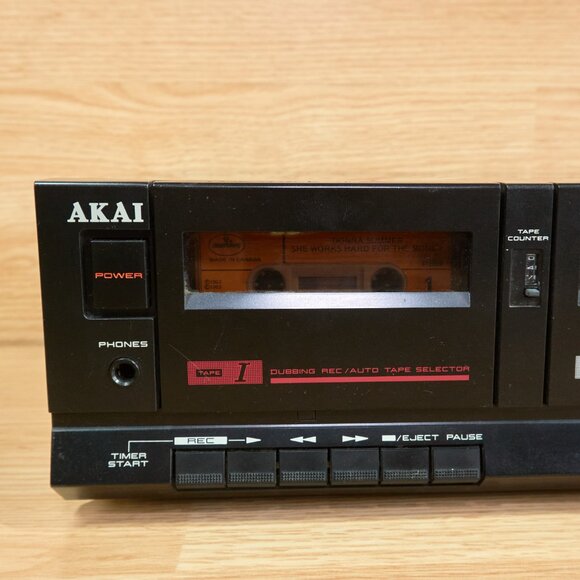 Akai HX-A301W Stereo Double Cassette Deck/ Vintage/ Tested/ Japan - Picture 2 of 9